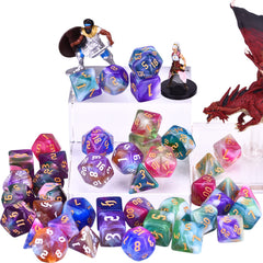 Amiven pearlescent swirl dice with a smooth feel and shimmer.