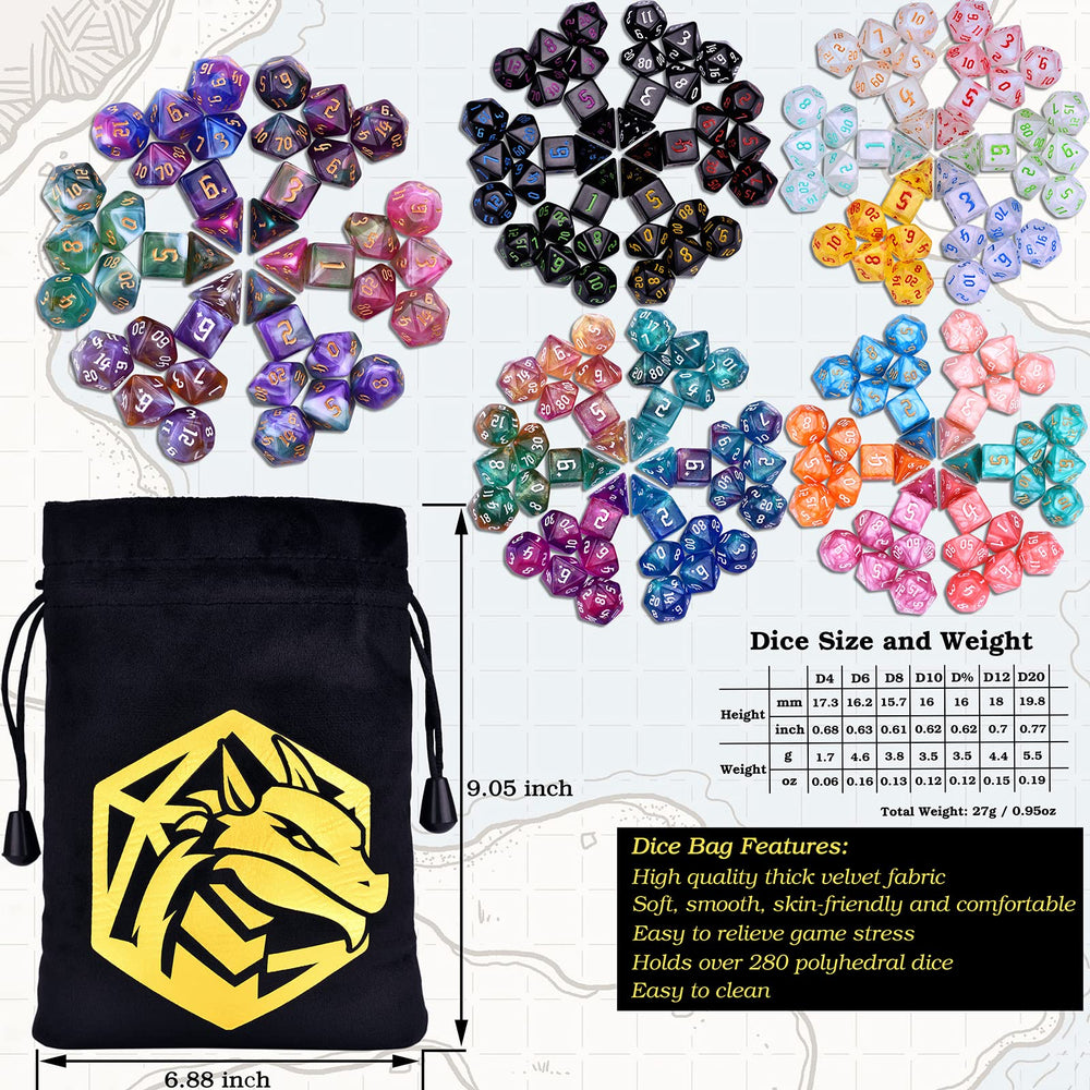Amiven velvet drawstring dice bag offers soft touch and easy transport.