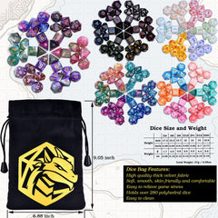 Amiven velvet drawstring dice bag offers soft touch and easy transport.