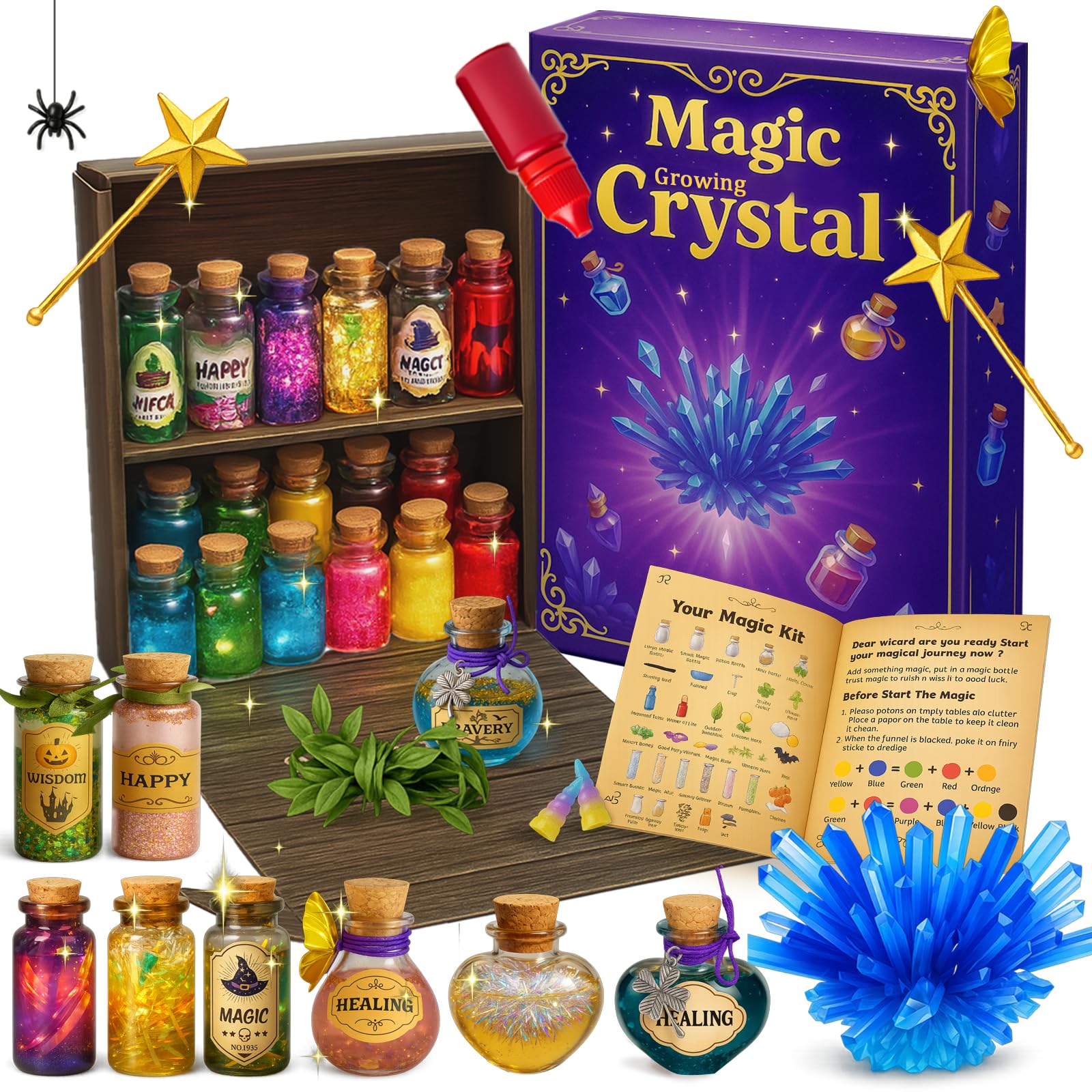 AMIZEY Potion Kit: 20 bottles for creative science and crafts.