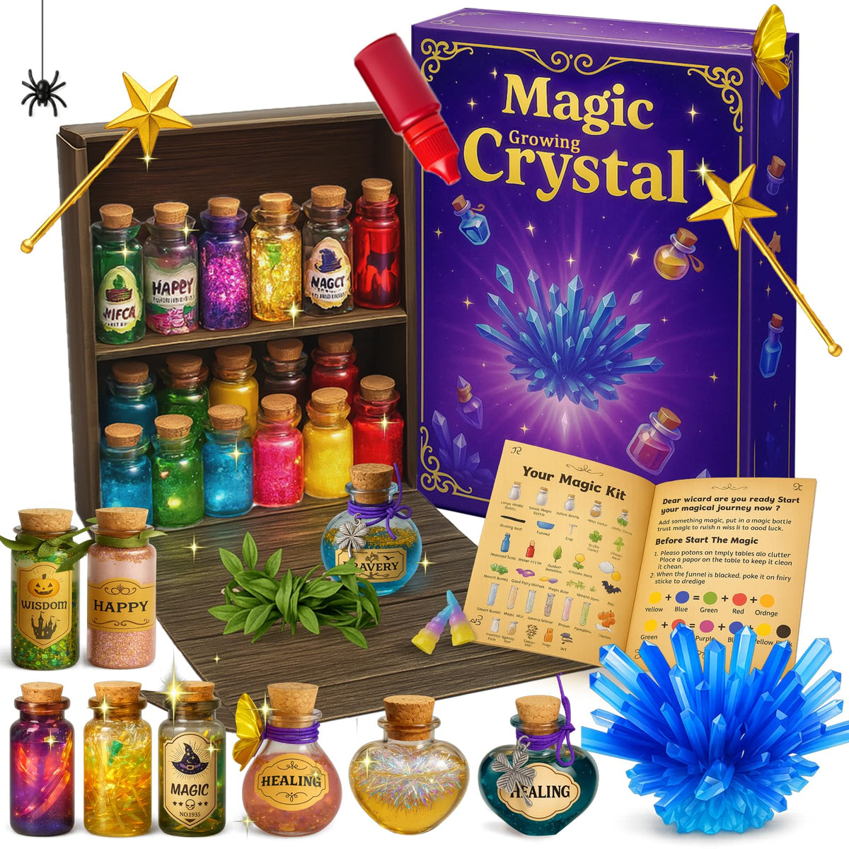 AMIZEY Potion Kit: 20 bottles for creative science and crafts.