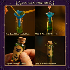AMIZEY Shiny Crystals bottle for sparkling potion art and hands-on learning.