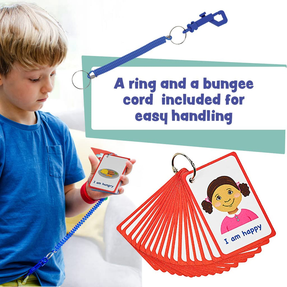 Amonev SEN-friendly flashcards aid nonverbal learners with clear pictorial prompts.