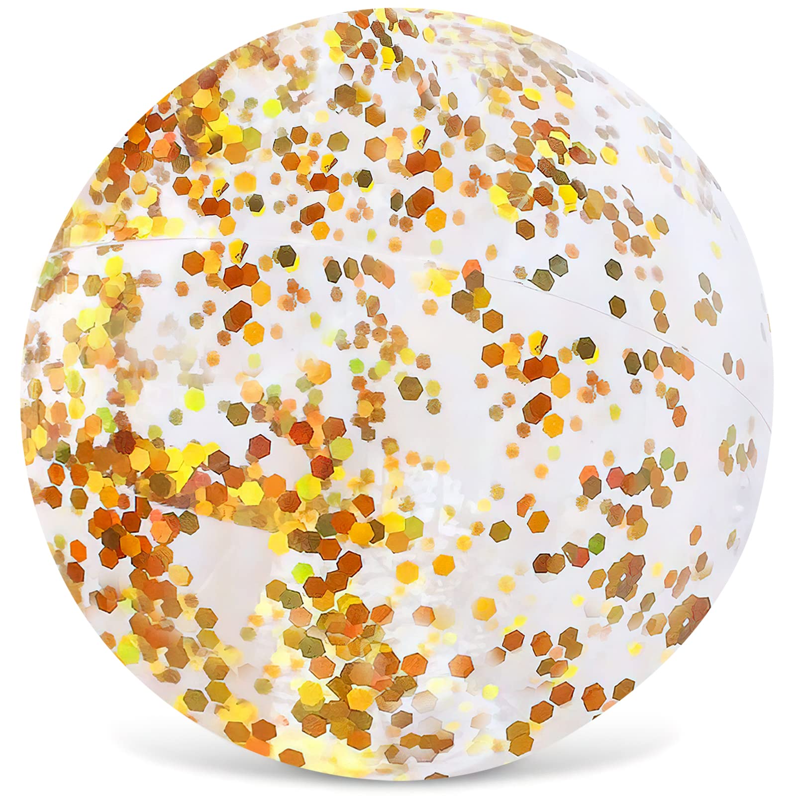AMOR PRESENT Beach Ball glitter gold under sunlight boosts pool party vibes
