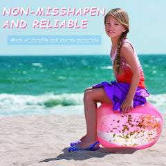 AMOR PRESENT UV-protected 16-inch ball resists fading after sun exposure.