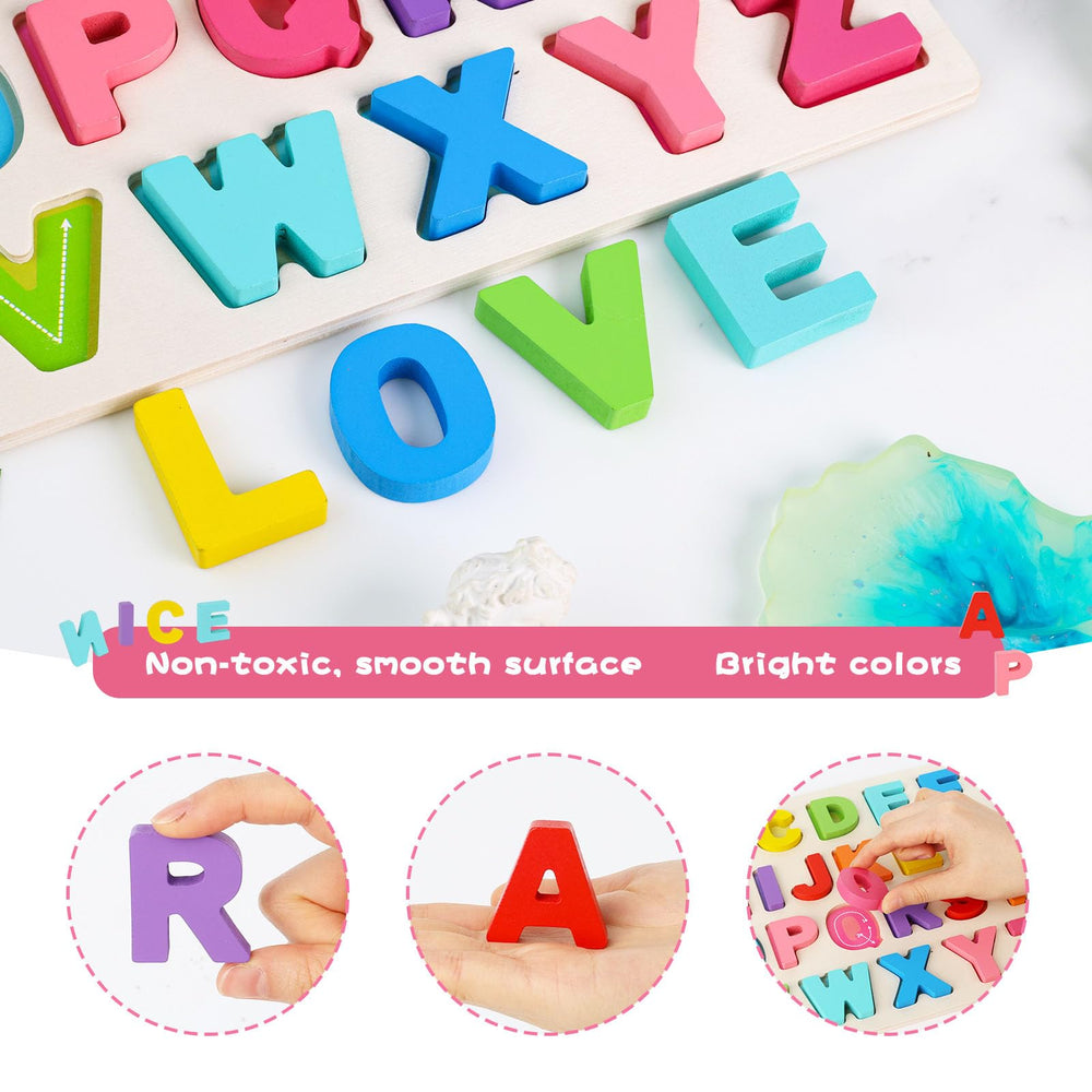 AMOR PRESENT wooden puzzle supports hand-eye coordination during playtime