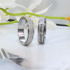 AmorArtSky Anxiety Ring made of titanium stainless steel for durable daily wear.