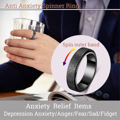 Low-noise AmorArtSky spinner ring suitable for quiet use at work