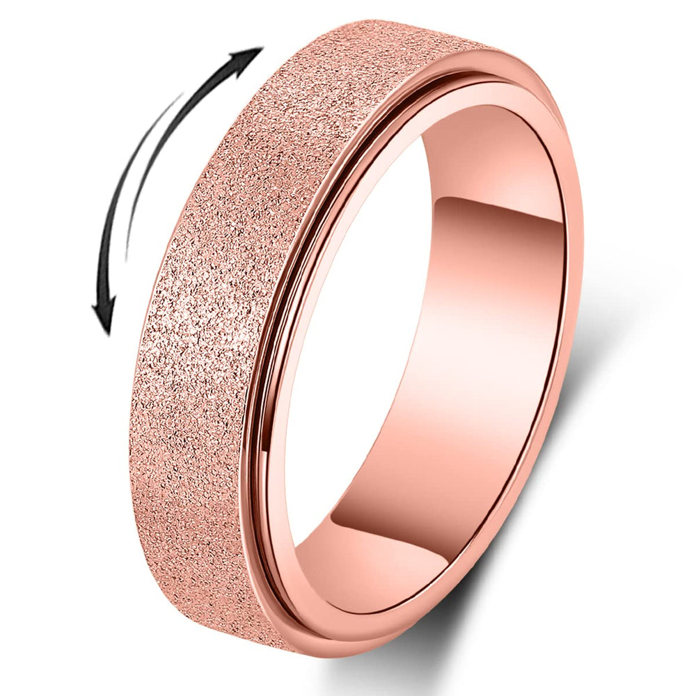 AmorArtSky spinner ring smooth finish for comfortable daily wear.