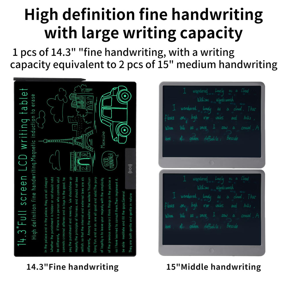 Amoretti Sonnet 14-3inch writing tablet writing area highlights expansive space for ideas.
