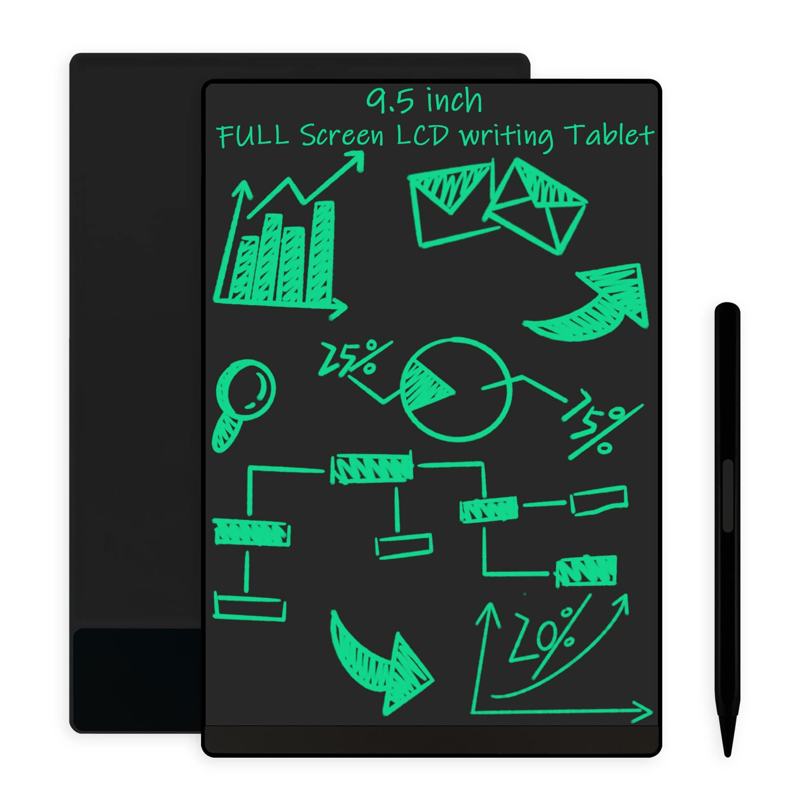 Amoretti Sonnet 9.5in LCD tablet front view for quick notes