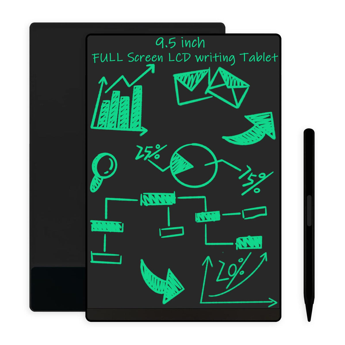 Amoretti Sonnet 9.5in LCD tablet front view for quick notes