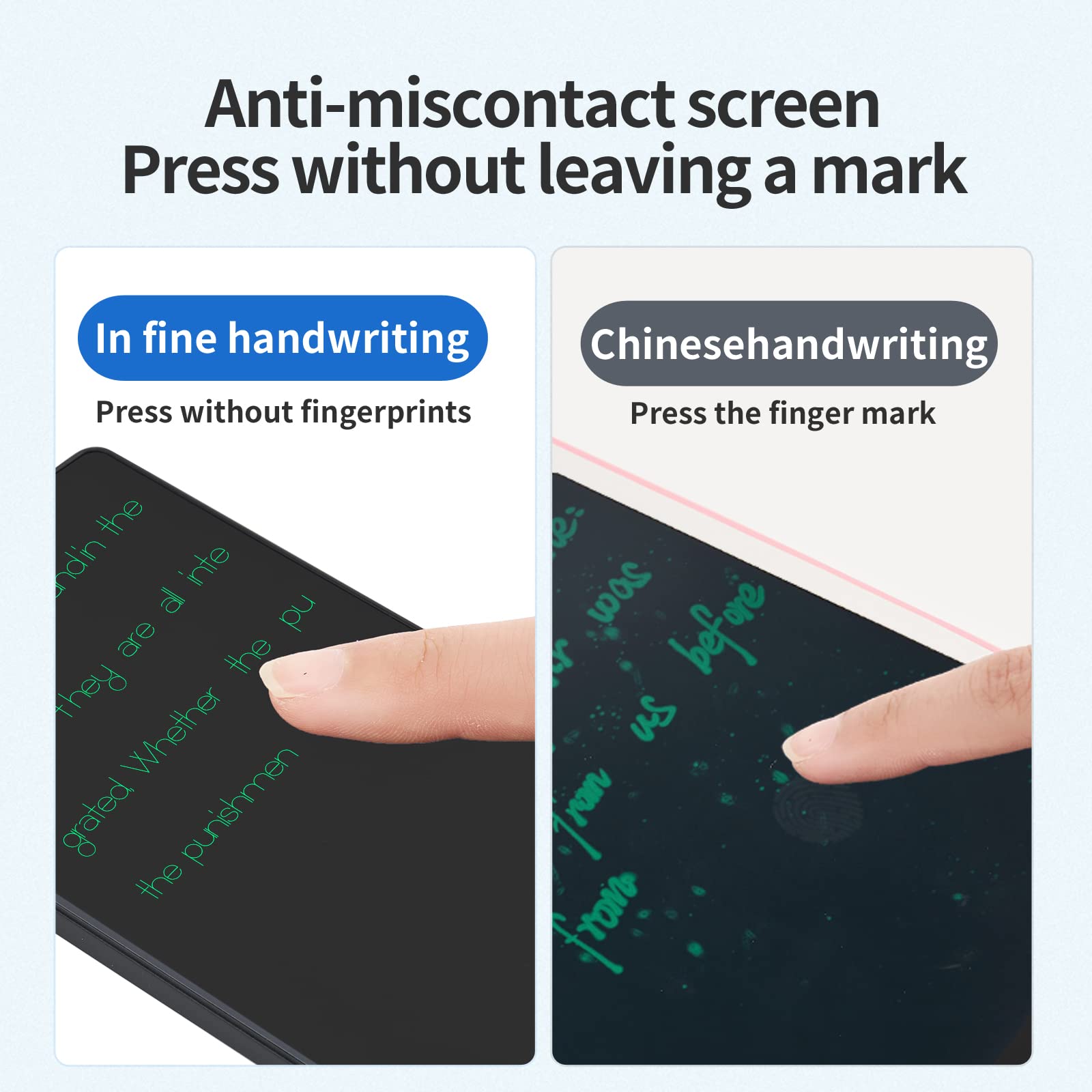 Amoretti Sonnet erase button enables instant screen clearing after sketches.