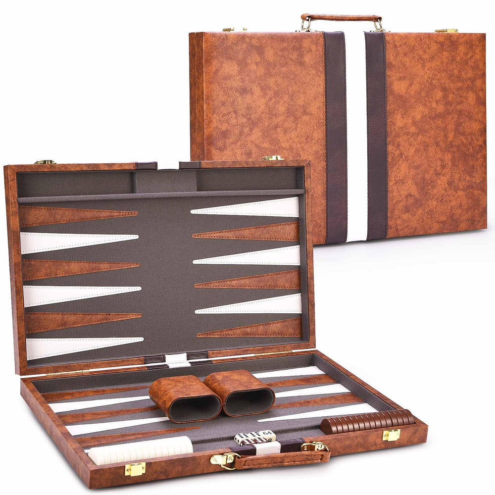 AMEROUS backgammon board opened showing large play area