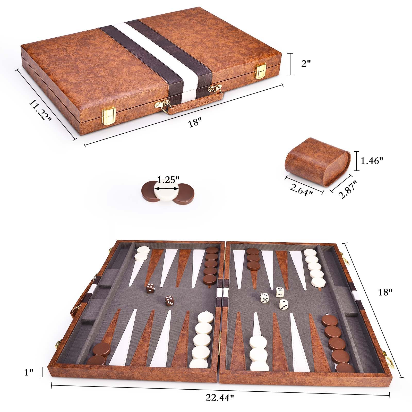 AMEROUS dice and doubling cube with shaker kit