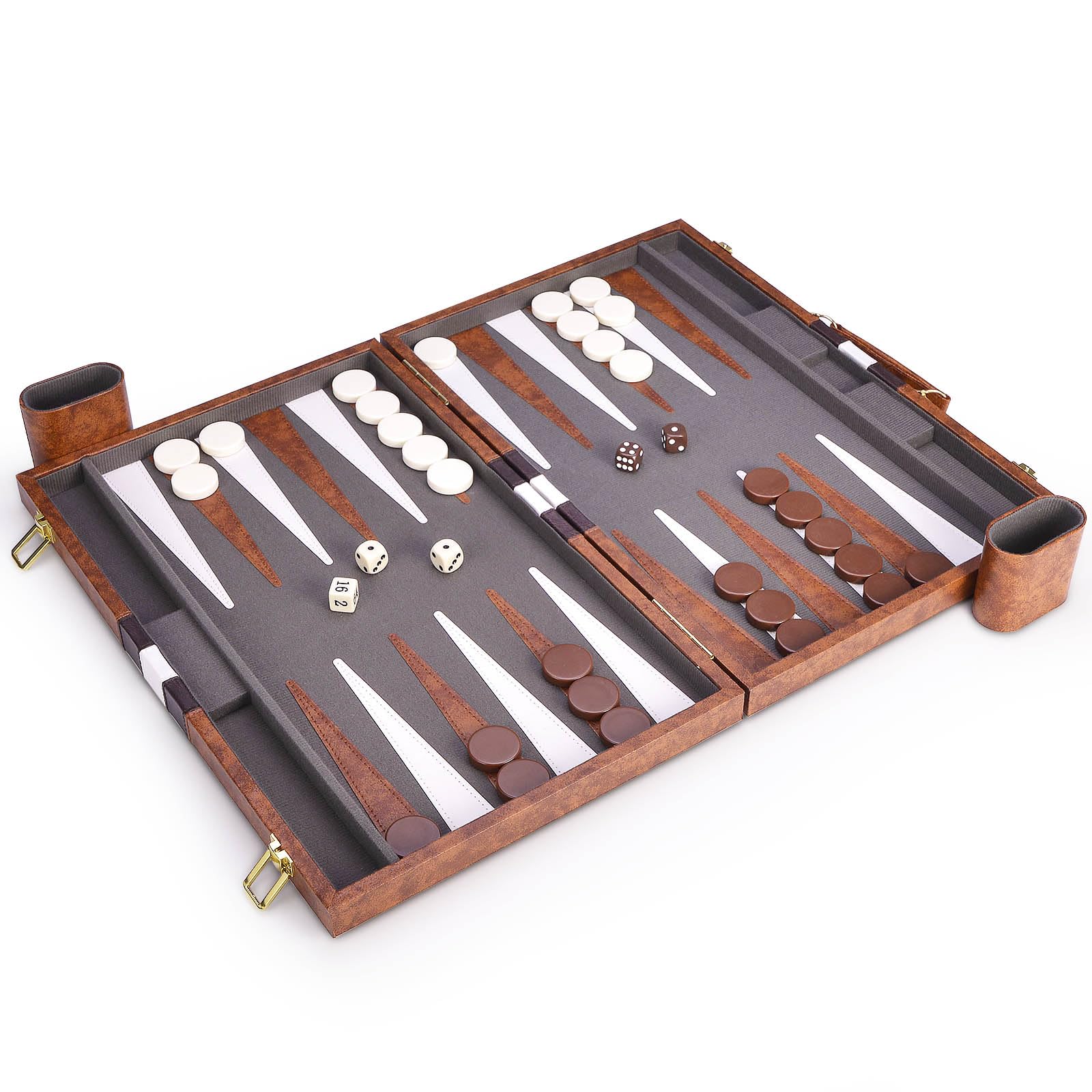 AMEROUS leather case with sturdy latch for portability