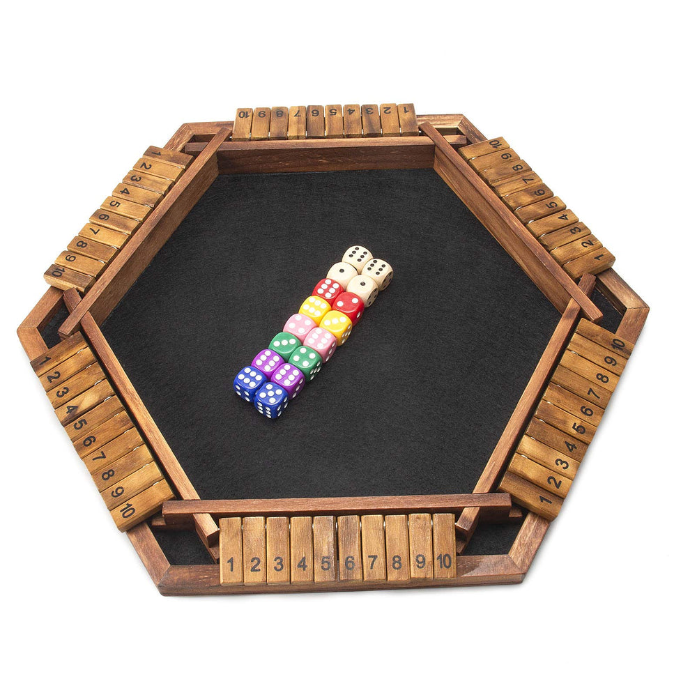 AMEROUS Shut The Box dice colored set ready for quick math challenges