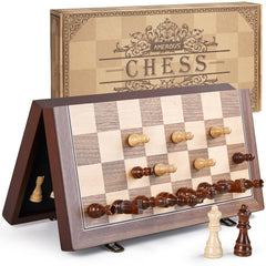 AMEROUS travel-friendly chess set ideal for family trips and gatherings.