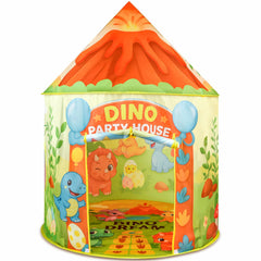 Amplov LED Dinosaur Play Tent opened for imaginative indoor play with a glowing ambiance.