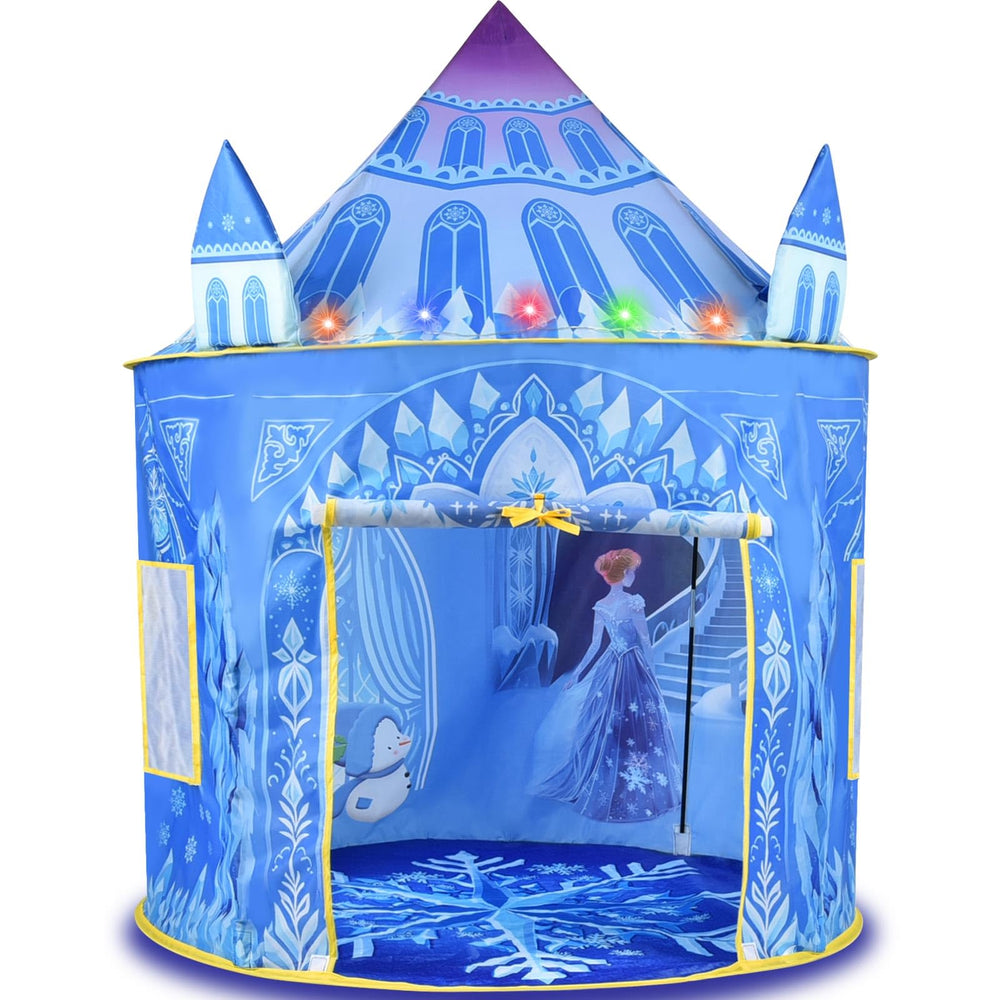 Amplov Princess Pop Up Play Tent ice castle front view for imaginative play