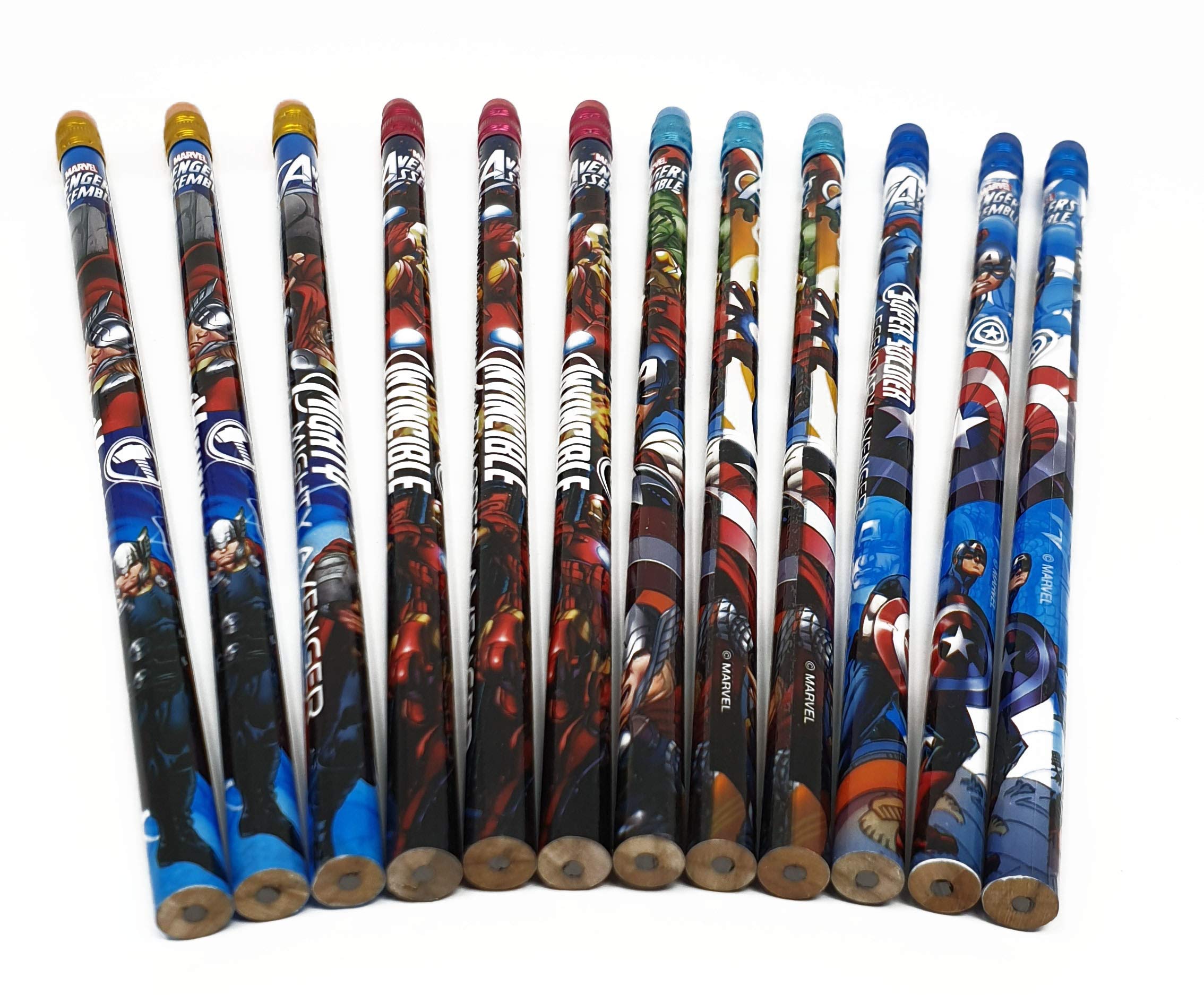 Avengers pencils color swatches hint at versatile use for study and art.