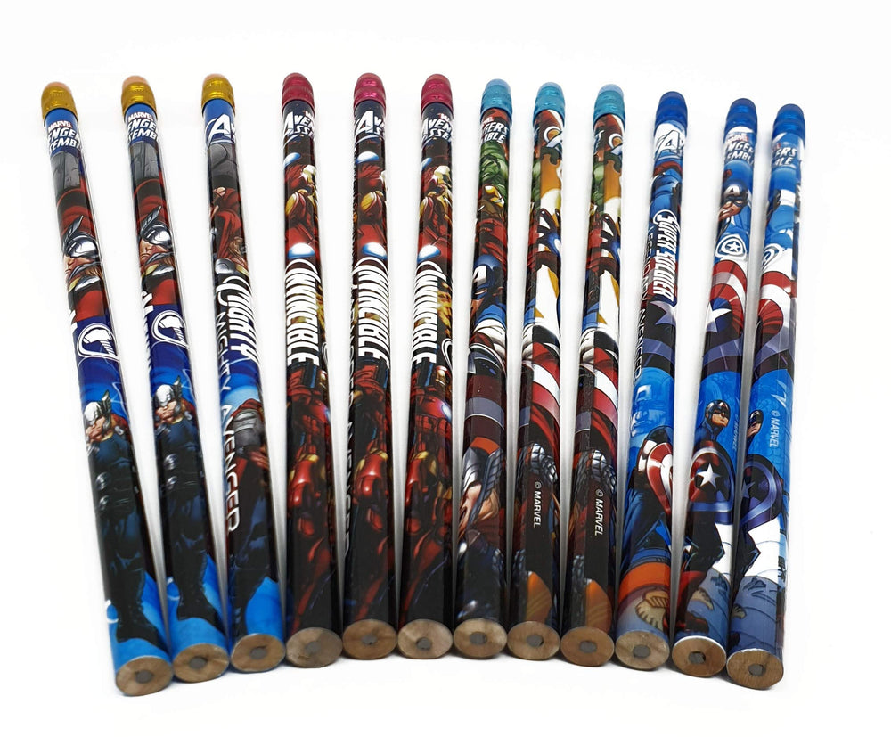 Avengers pencils color swatches hint at versatile use for study and art.