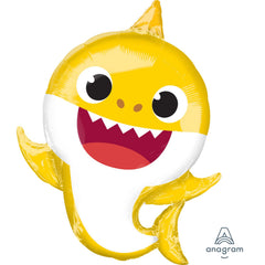 Amscan Baby Shark SuperShape XL Balloon 26-inch uninflated, ready for party decor