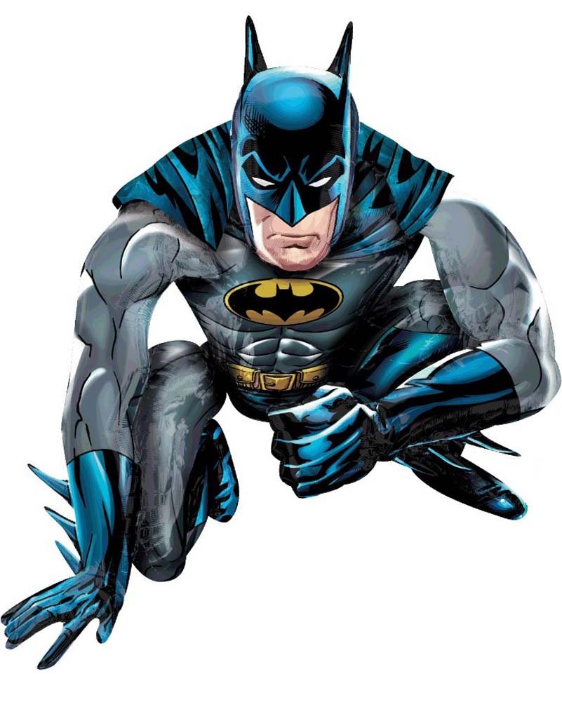 Amscan Batman Air Walker balloon close-up; vibrant foil design ideal for party decor.
