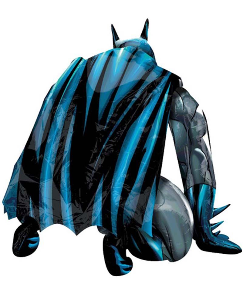 Amscan Batman Air Walker balloon in a party setup; easy to inflate with self-sealing valve.