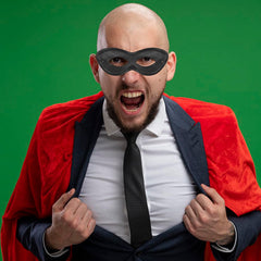 Amscan black super-hero fabric eye-mask lightweight for all-night events