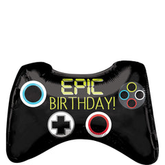 Amscan Epic party game controller balloon, 28-inch, multicolor, adds playful color to celebrations