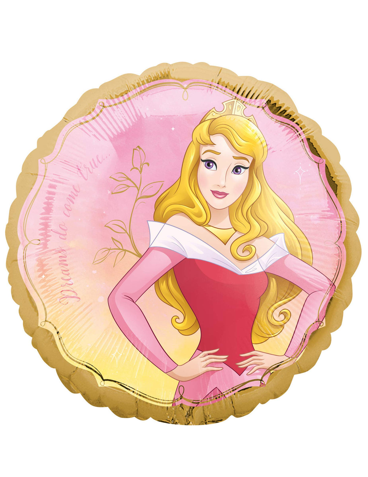 Amscan Instaballoons Aurora 17in foil balloon for Sleeping Beauty party decor.