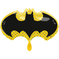 Amscan Mayflower Batman Comics 30-inch foil balloon with bold Batman symbol, ideal for superhero parties.