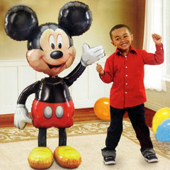 Amscan Mickey Mouse Air Walker floating foil balloon adds festive ambiance to celebrations.