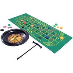 Amscan Party Roulette Wheel Set on a table for casino-themed game night.