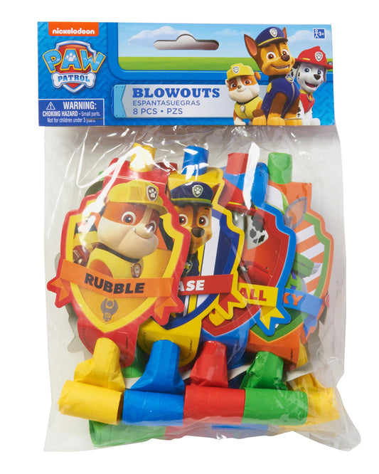 Amscan Paw Patrol blowouts with character graphics great for goody bags.