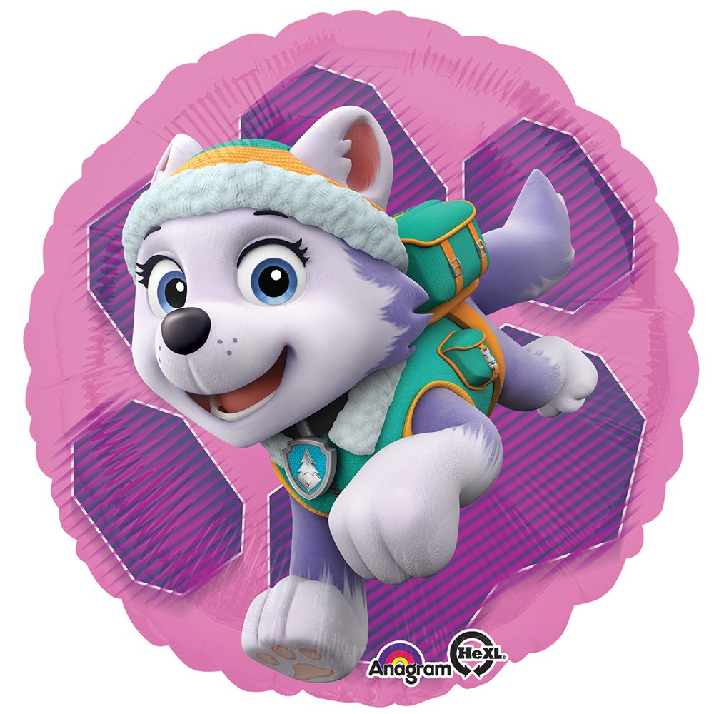 Amscan Paw Patrol Skye and Everest 18in foil balloon, vibrant centerpiece for kids' parties.