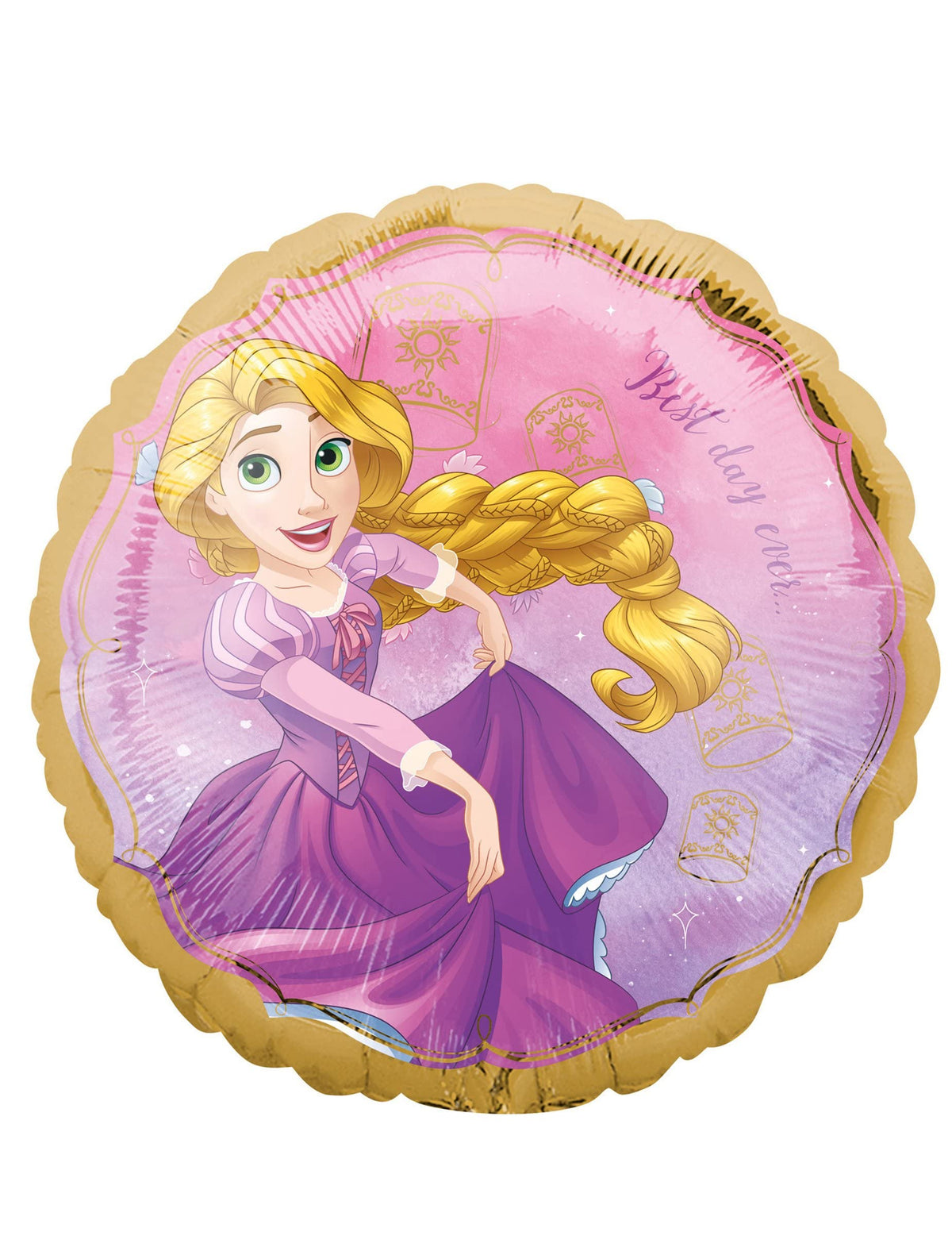 Amscan Rapunzel Once Upon A Time foil balloon 17in for Tangled-themed party decor and festive ambiance.