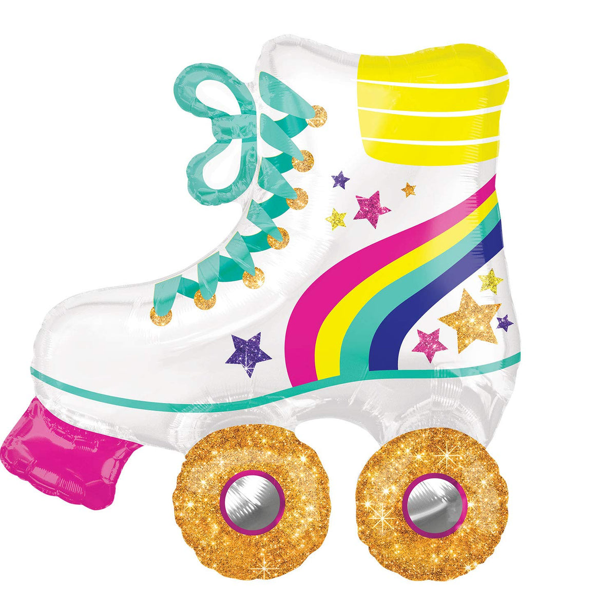 Amscan roller skate foil Mylar balloon 30 inch adds vibrant party decor and skater vibe