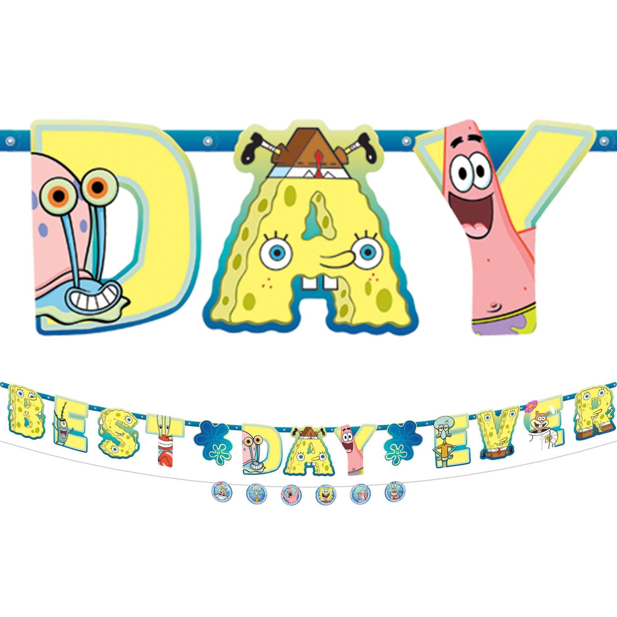 Amscan SpongeBob Best Day Ever banner kit adds vibrant party decor for celebrations