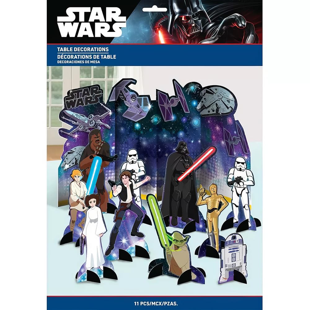 Amscan Star Wars Galaxy of Adventures table decoration reveals detailed design ideal for collectors.