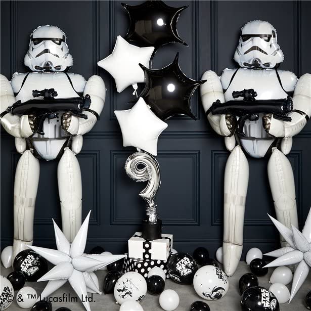Amscan Stormtrooper Airwalker Balloon 70 weighted feet provide stability.
