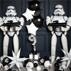Amscan Stormtrooper Airwalker Balloon 70 weighted feet provide stability.