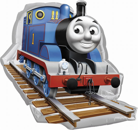Amscan Thomas the Tank 29in foil balloon pack for birthday celebrations