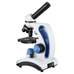 AmScope M162C-2L-PB10-WM coaxial coarse and fine focus for smooth operation.