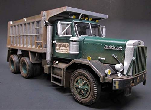 AMT Autocar Dump Truck box art captures vintage appeal for collectors.