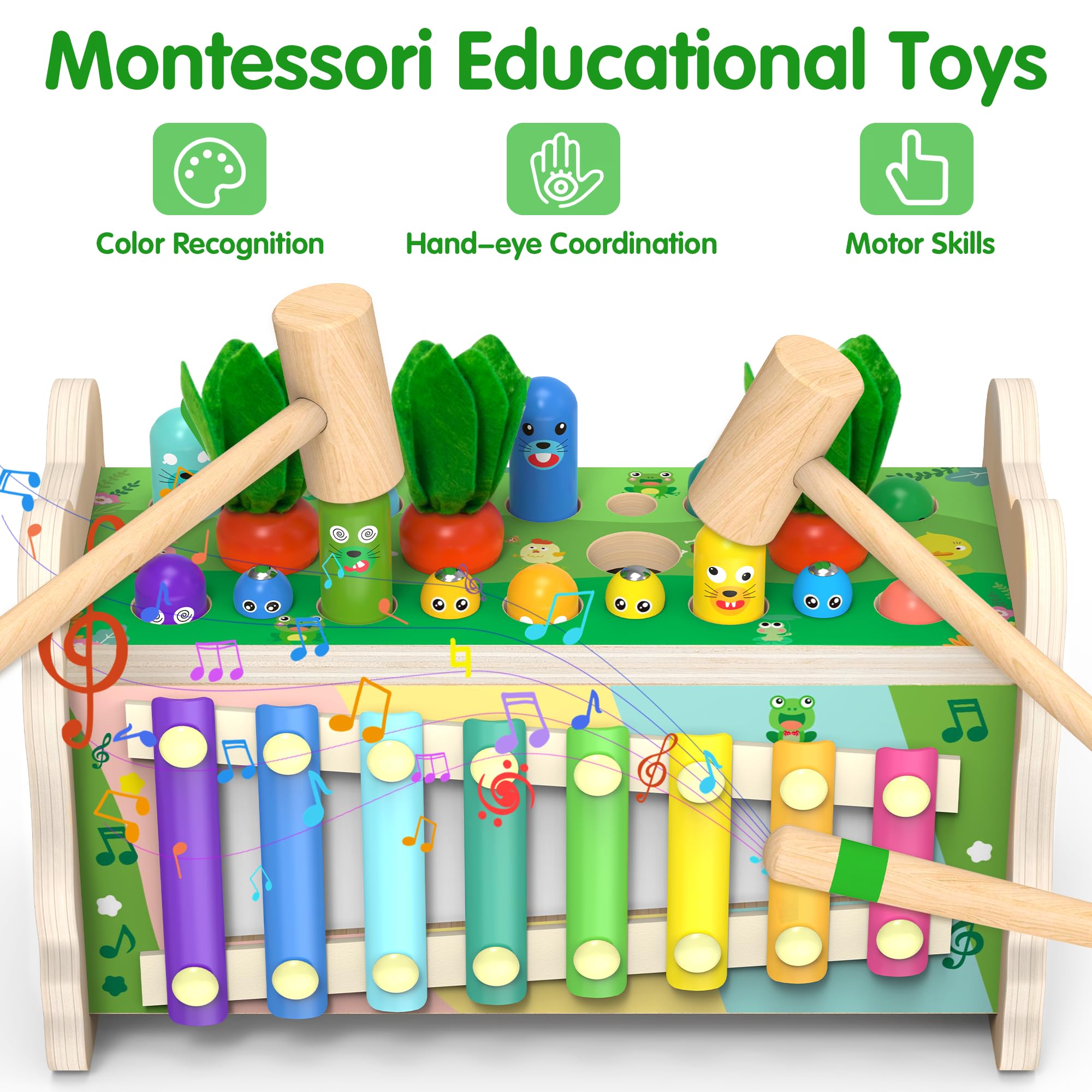 Amtreen xylophone play shot promoting musical awareness and sensory exploration.