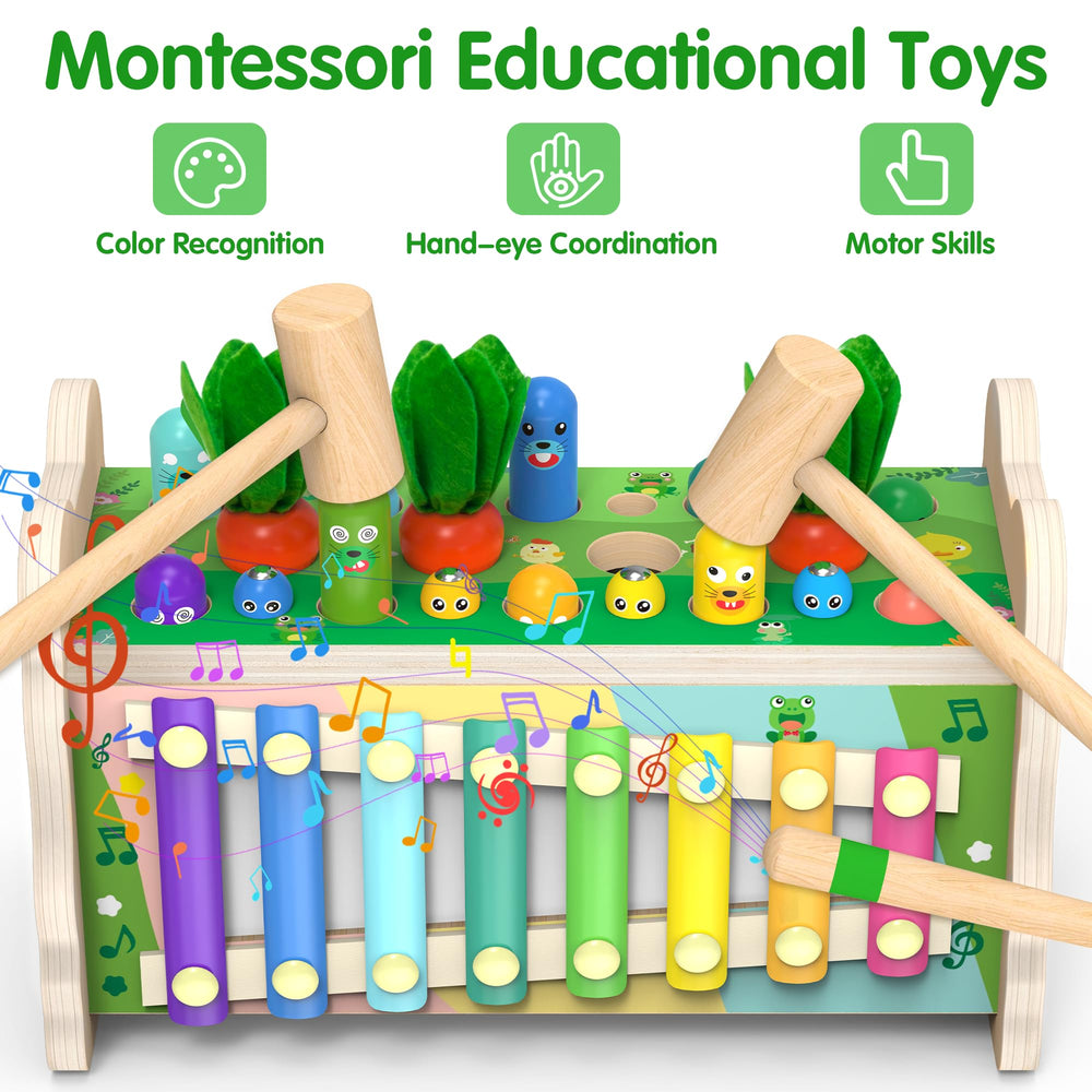 Amtreen xylophone play shot promoting musical awareness and sensory exploration.