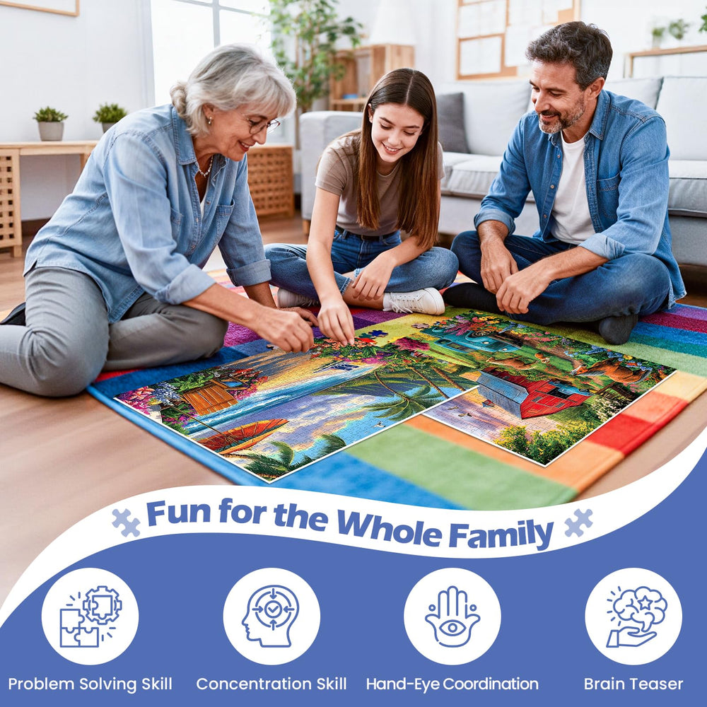 Amusding Beach Getaway 500-piece puzzle: sunny escape for relaxing evenings.