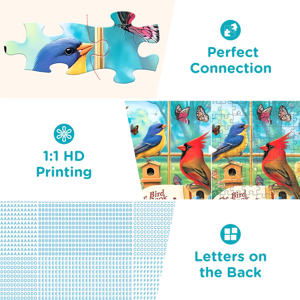 Amusding Bird Book 300-piece puzzle with minimal dust for cleaner work